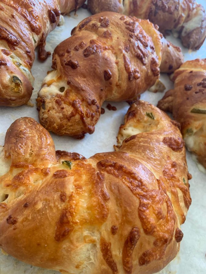 Fresh baked croissants