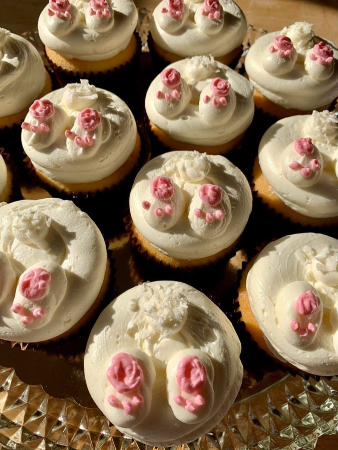 Rose buttercream cupcakes